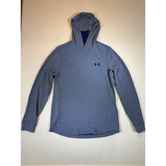 Under Armour ColdGear Pullover Hoodie Mens Small S Blue Long Sleeve - Picture 1 of 4